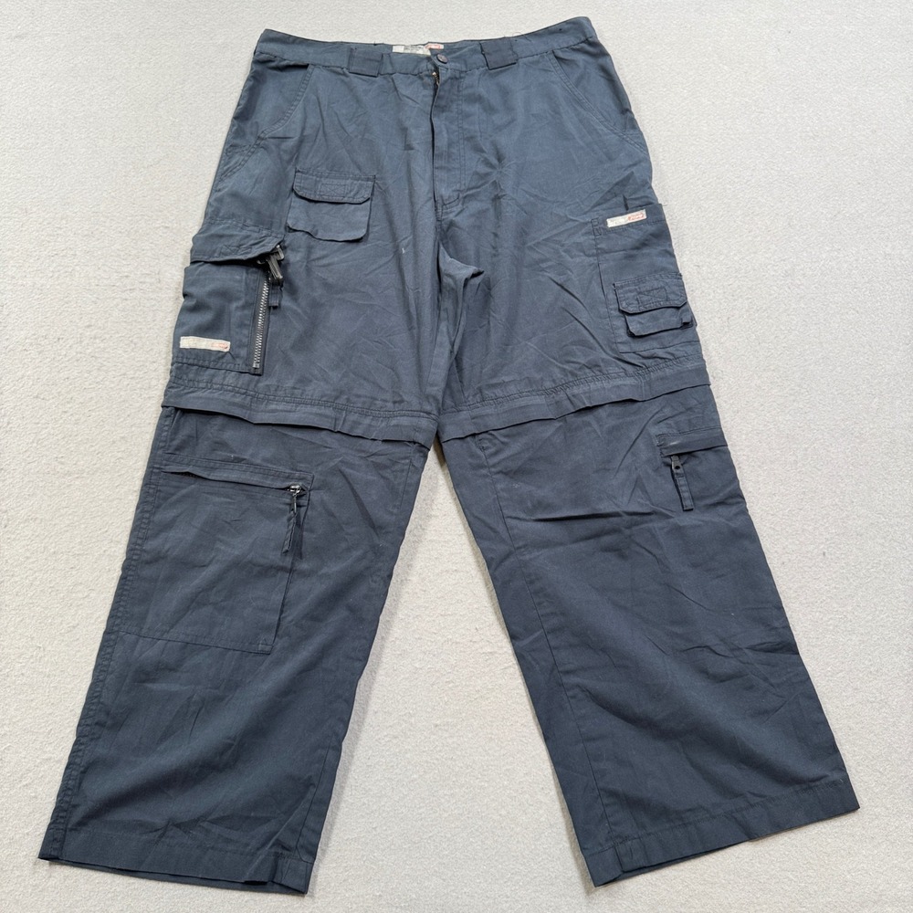 Vintage Zero Cargo Pants Men's 36‎ Navy Blue Convertible Utility Hiking Gorpcore